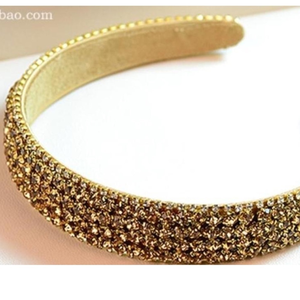 Topaz Multi Row Rhinestone Headband - Picture 3 of 4